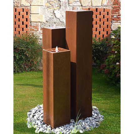 Cortenstahl Gartenbrunnen Chelsea 3er SET 100S20